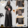Lucktree 6 FT Halloween Animatronics Standing Witch, Talking Animated Wicked Witch with Light Up Eyes & Magical Ball
