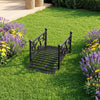 Lucktree 3.3 FT Garden Metal Bridge with Dual Patterned Side Rails