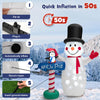 Lucktree 6 FT Inflatable Christmas Snowman, Blow up Xmas Decoration w/ Penguin Guidepost