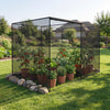 Lucktree Garden Crop Cage | 10 x 6.5 x 6.5 ft Plant Netting Cover w/Zipper Doors