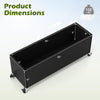 Lucktree 38"x12"x14" Wicker Raised Garden Bed w/Wheels (1/2)