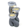 Lucktree 3-Tier Outdoor Water Fountain with Lights