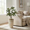 Lucktree 31.5” 2 Pack Artificial Rose Flower Trees with Spikes & 18 White Flowers