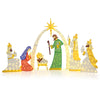 Lucktree 7 Pieces Large Christmas Lighted Nativity Scene Set