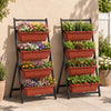 Lucktree 4-Tier Vertical Garden Planter with 4 Container Boxes & Drainage System (1/2)