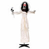 Lucktree 5.7 FT Halloween Standing Animatronics Ghost Bride with Flower