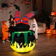 Lucktree 6 FT Animated Halloween Lighted Inflatable Kicking Witch