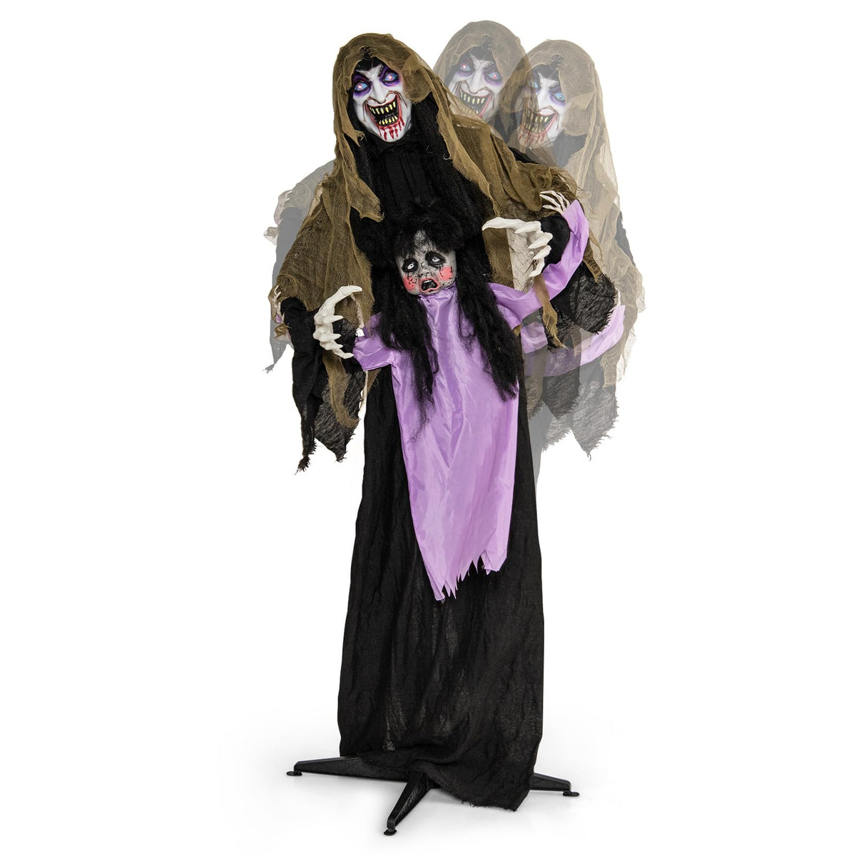 5.6 FT Halloween Animated Standing Vampire Catching Creepy Doll