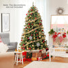 Lucktree 7ft Hinged Xmas Full Tree with 470 Warm White & Multicolored LED Lights