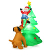 Lucktree Inflatable Christmas Tree, Inflatable Santa Claus Climbing Tree