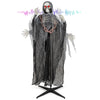 Lucktree 6.4 FT Halloween Animatronic Standing Grim Reaper, Halloween Decoration with Chain
