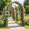 Lucktree 87" Decorative Metal Garden Arbor Arch Trellis for Climbing Plants