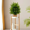 Lucktree 21.5" Artificial Tree, Set of 2 Faux Potted Plants Artificial Shrubs Bushes