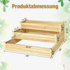 Lucktree 3 Tier Raised Garden Bed, Wood Planter Box 48 x 48 x 22 Inch Vegetable Flower Herb Fruit Growing Bed Kit