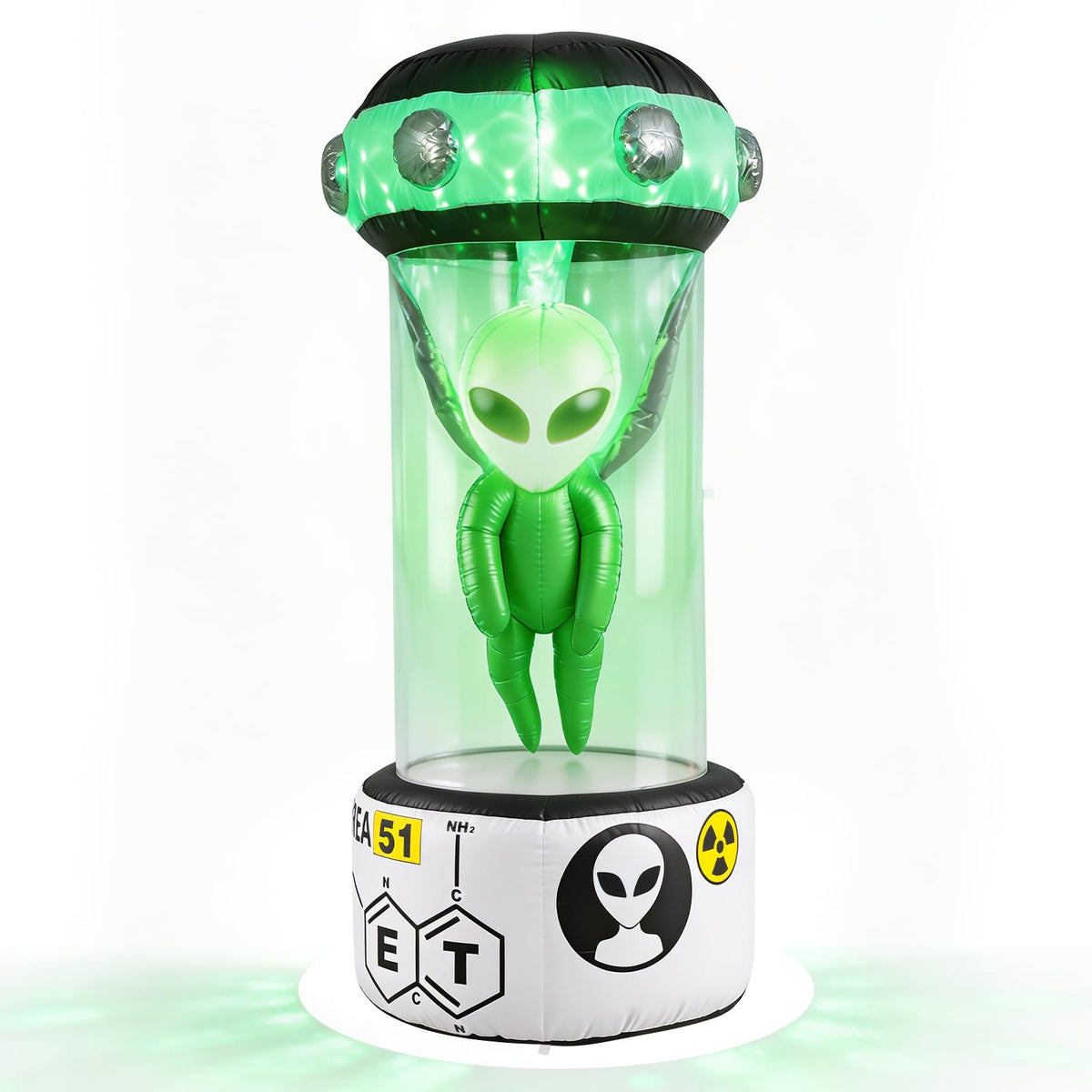 7.4 FT Halloween Lighted Inflatable Alien Decorations