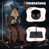 Lucktree 4.4 FT Animated Halloween Sitting Scary Scarecrow Decoration