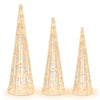 Lucktree Set of 3 Lighted Christmas Cone Trees