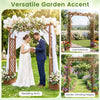 Lucktree 87in Tall Wooden Garden Arbor with Planter Boxes & Hanging Roof
