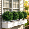 Lucktree 27" Artificial Boxwood Topiary Trees Set of 2 with Ground Spikes