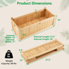 Lucktree 15” Planter Raised Garden Bed - Wooden Planting Box, Outdoor Folding Square Planter
