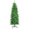 Lucktree 6ft Pre-lit Artificial Christmas Tree, Hinged Fir Pencil Christmas Tree with 250 LED Lights - LucktreeUS