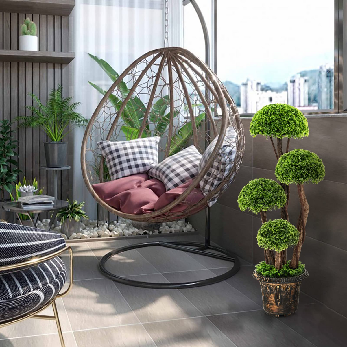 Lucktree Artificial Cypress Topiary Ball Tree - LucktreeUS