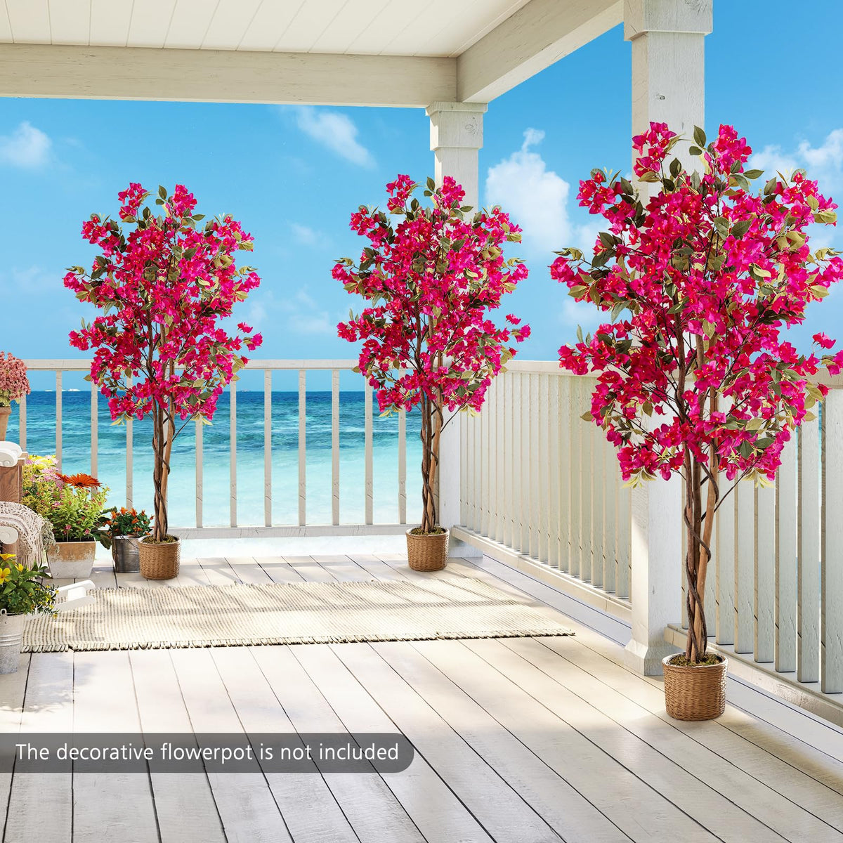 Lucktree 6 FT Bougainvillea Artificial Tree Artificial Plants for Indoor Decor
