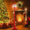 Lucktree 68 Inch Musical Christmas Street Lamp, Festive Lamp Post w/Sound-Activated Snow Globe Lantern