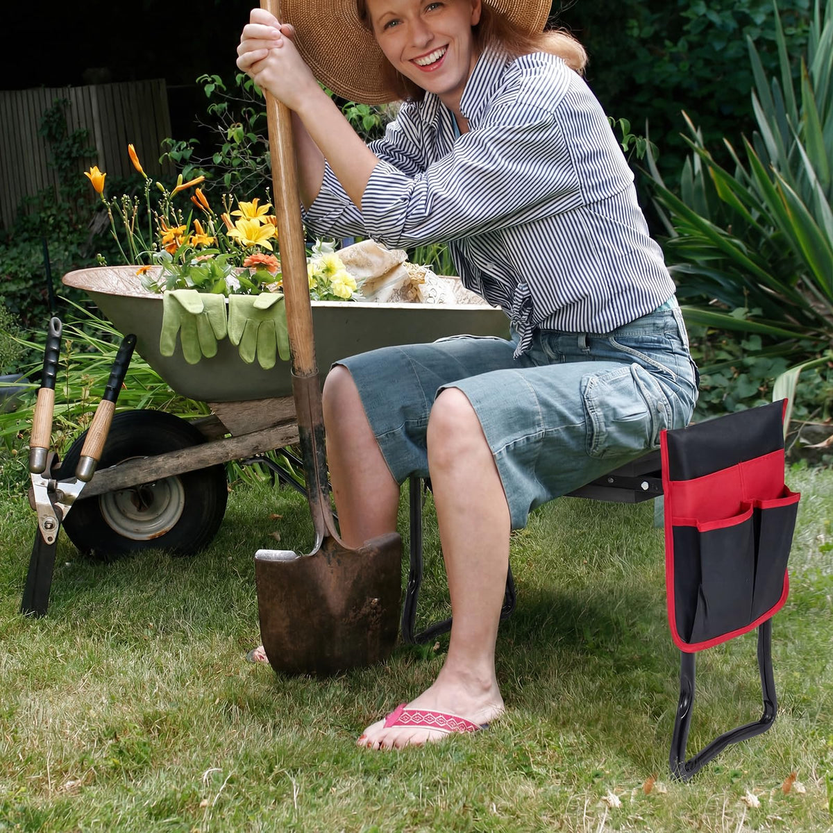 Lucktree Garden Kneeler & Seat Folding Gardening Stool
