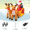 Lucktree 7.5 FT Christmas Inflatable Lighted Santa Claus on Sleigh with Reindeers & Gift Boxes