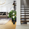 Lucktree Artificial Hydrangea Tree, 2 Pack Fake Floral Plant w/11 White Flowers & Realistic Trunk in Plastic Nursery Pot