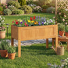 Lucktree Solid Wooden Raised Garden Bed w/Legs (35”Lx 16”Wx24”H)