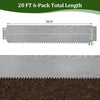 Lucktree 6 Pack Galvanized Steel Landscape Edging