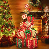 Lucktree 15 Pieces Stackable Pre-lit Lighted Boxes Tower w/ 450 Warm White Lights