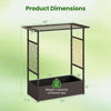 Lucktree Raised Garden Bed with Trellis & Hanging Roof