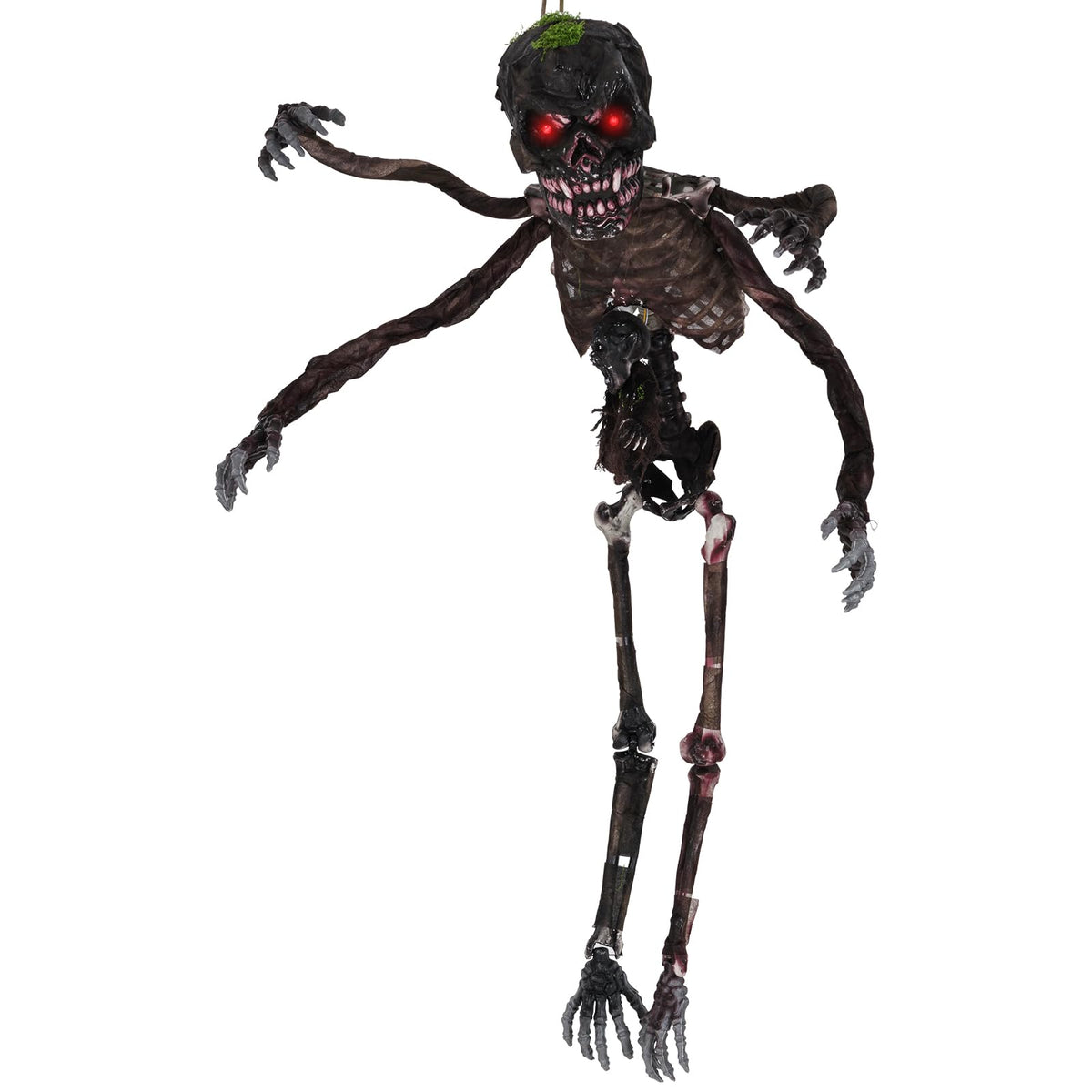 Lucktree 6 FT Animated Halloween Decoration Hanging Zombie Sound-Activated Skeleton Decoration