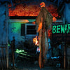 Lucktree 6 Ft Hanging Halloween Decoration, Ghost Pumpkin Man with Red LED Eyes & Posable Arms