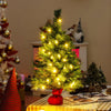 Lucktree Tabletop Battery Operated Small Fir Xmas Tree with Warm White LED Lights