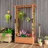 Lucktree Raised Garden Bed with 2-Sided Trellis & Hanging Roof