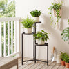 Lucktree 3-Tier Metal Tall Corner Plant Stand Indoor Outdoor