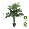 Lucktree 3.5 Feet Tall Potted Artificial Palm Tree for Indoor Outdoor