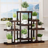Lucktree Plant Stand Indoor & Outdoor 6 Tier Wood Flower Pot Stand for Multiple Plants