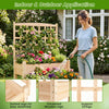 Lucktree 2-Tier Raised Garden Bed with Trellis for Climbing Plants