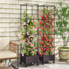 Lucktree Raised Garden Bed with Tomato Cages, 67” Adjustable Height