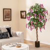 Lucktree 5.5FT Faux Wisteria Tree in Nursery Pot with Blooming Flowers