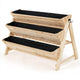 Lucktree Raised Garden Bed, Vertical Planter with Storage Shelf (Natural)