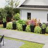 Lucktree Set of 2 Outdoor Wicker Flower Pot 30 Inch Tall Planters with Drainage System