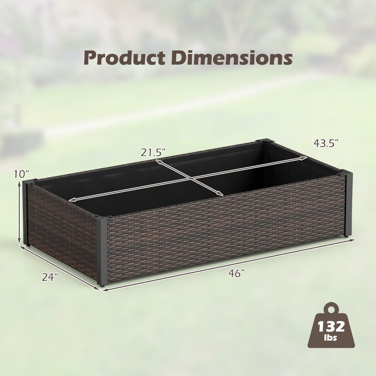 Lucktree Raised Garden Bed for Vegetables Flowers Herbs