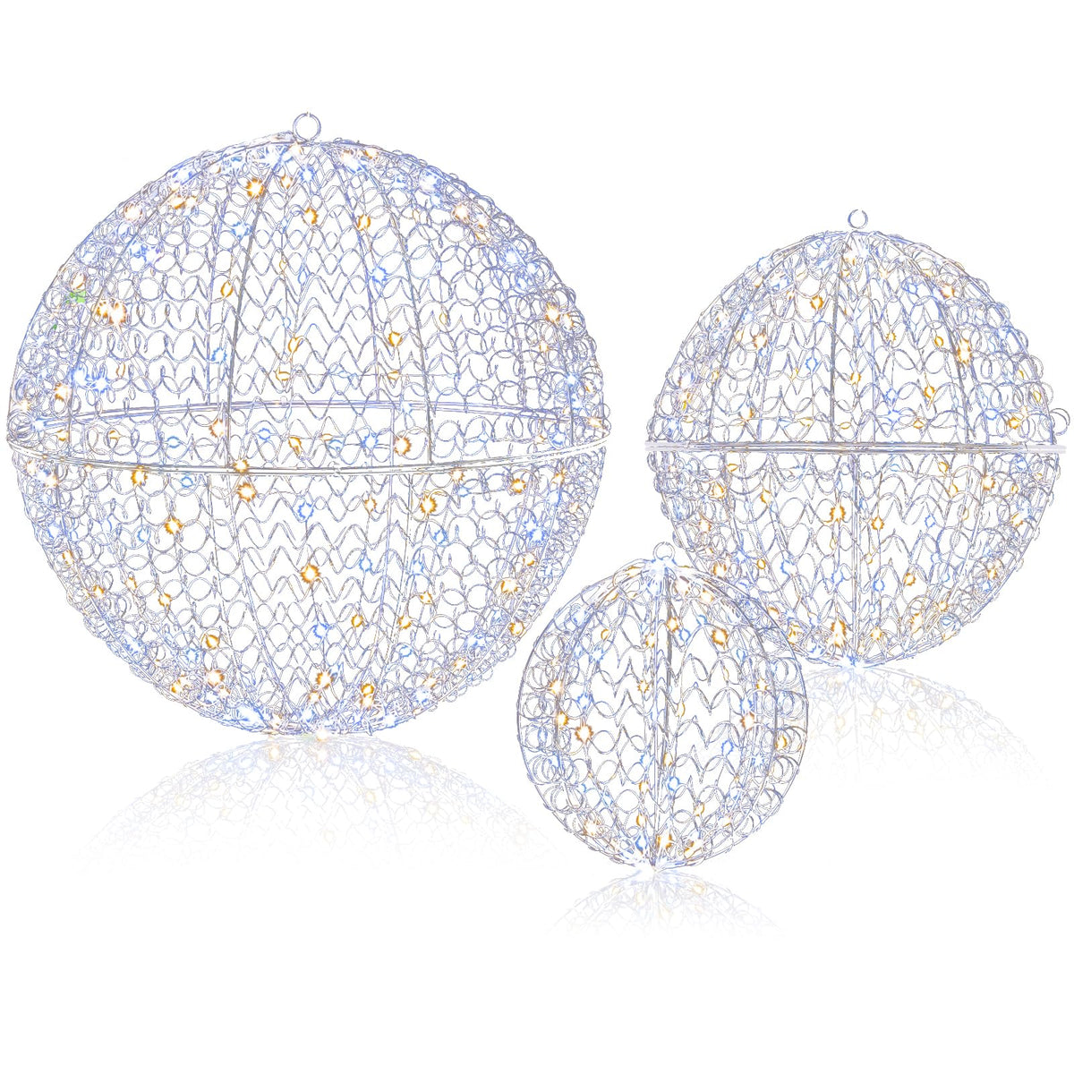 Lucktree 3 Pack Christmas LED Light Balls for Tree