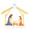 Lucktree 4.7 FT Christmas Lighted Nativity Scene Set